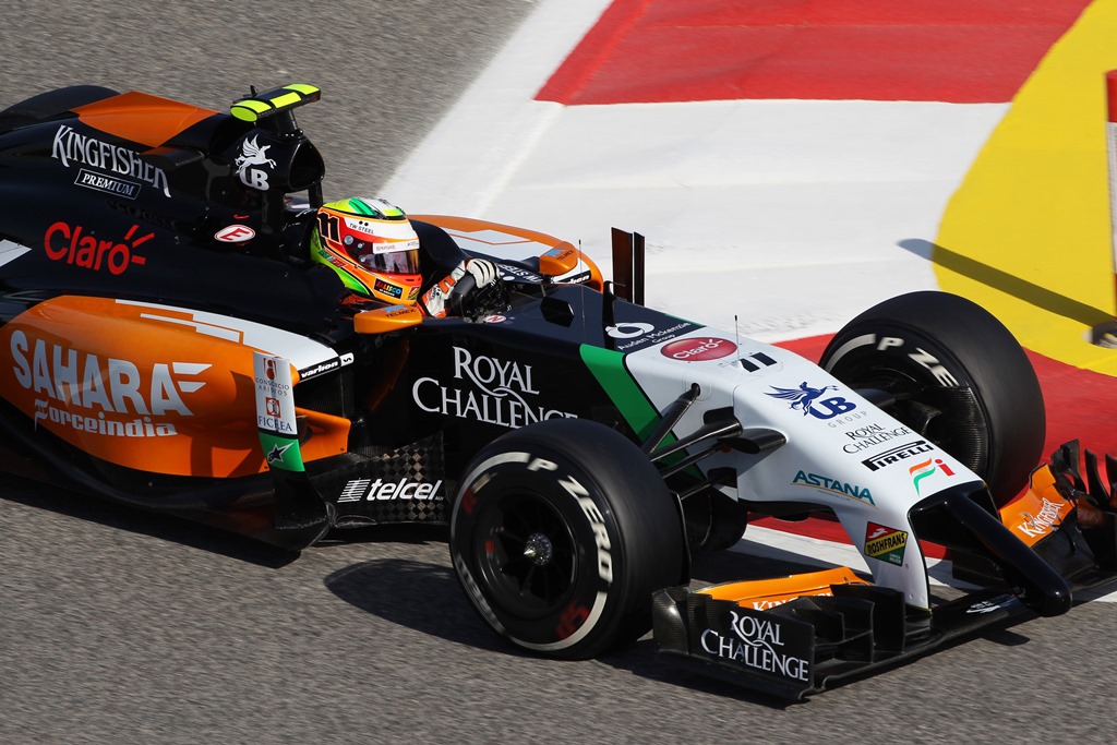 Sergio Perez blev den anden Force India kører på podiet.
(Foto: Force India)